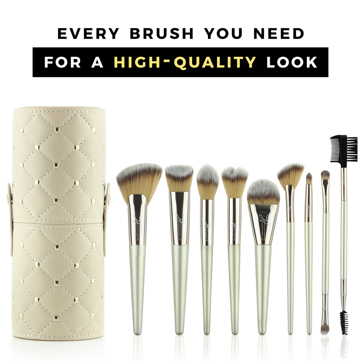 Makeup Brush Set- Travel/Vanity Case Included